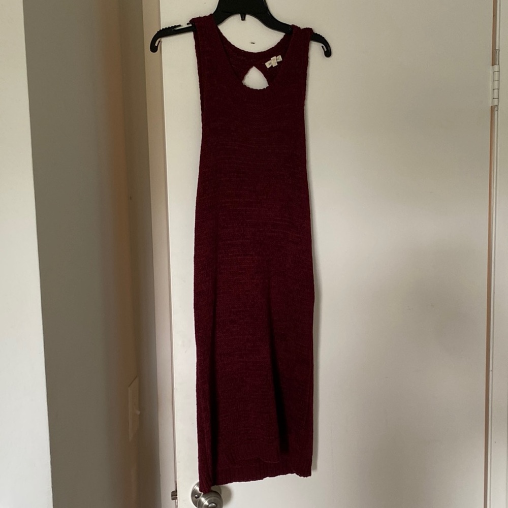 Burgundy sweater dress